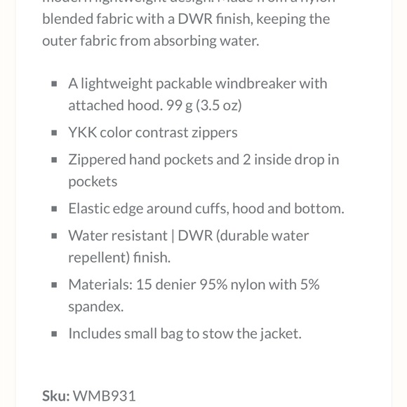 New Wild Ocean Clothing Brisa Windbreaker Jacket Size Small - Picture 6 of 8